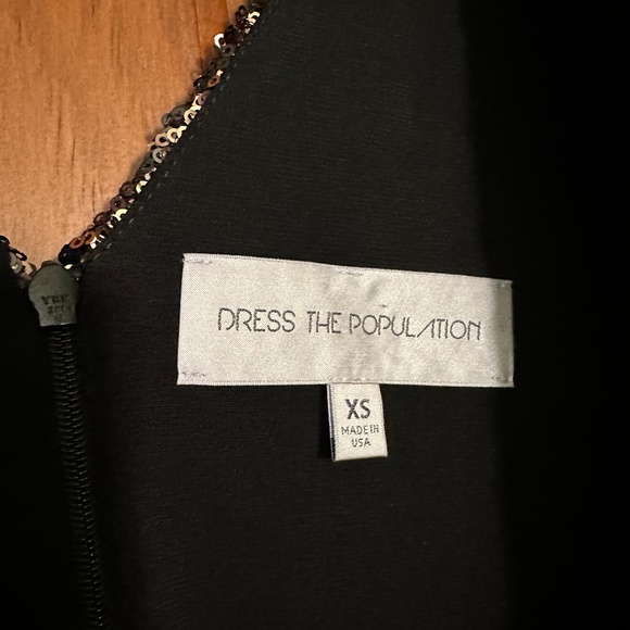 Dress The Population Zoe Sequined Mini Dress size XS in Antique - Picture 15 of 15